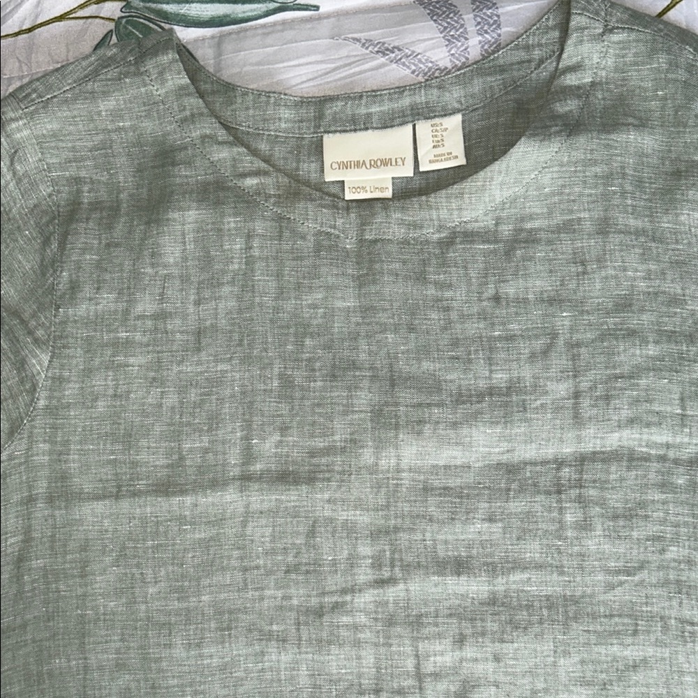 Cynthia Rowley Green Casual Button Down Shirt